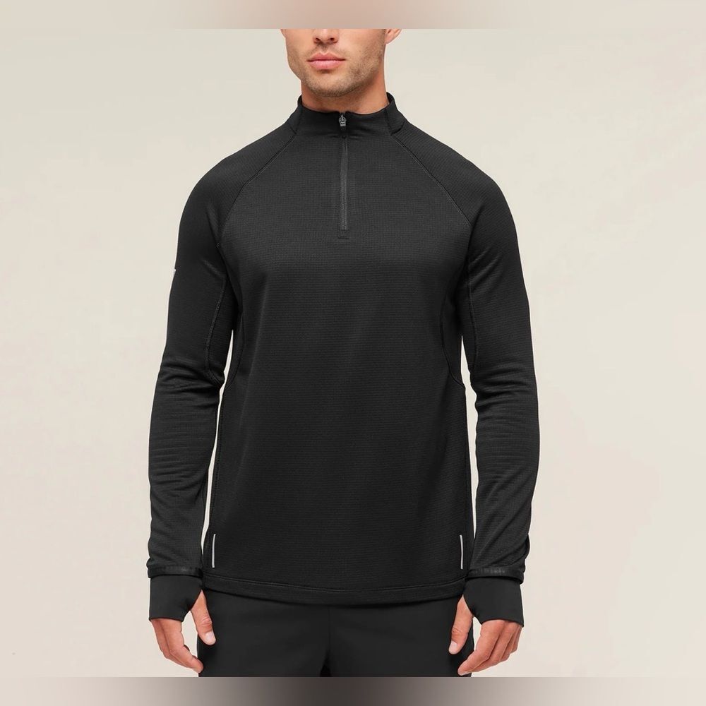 Gymshark Running Quarter-Zip Shirt Black Medium NWT